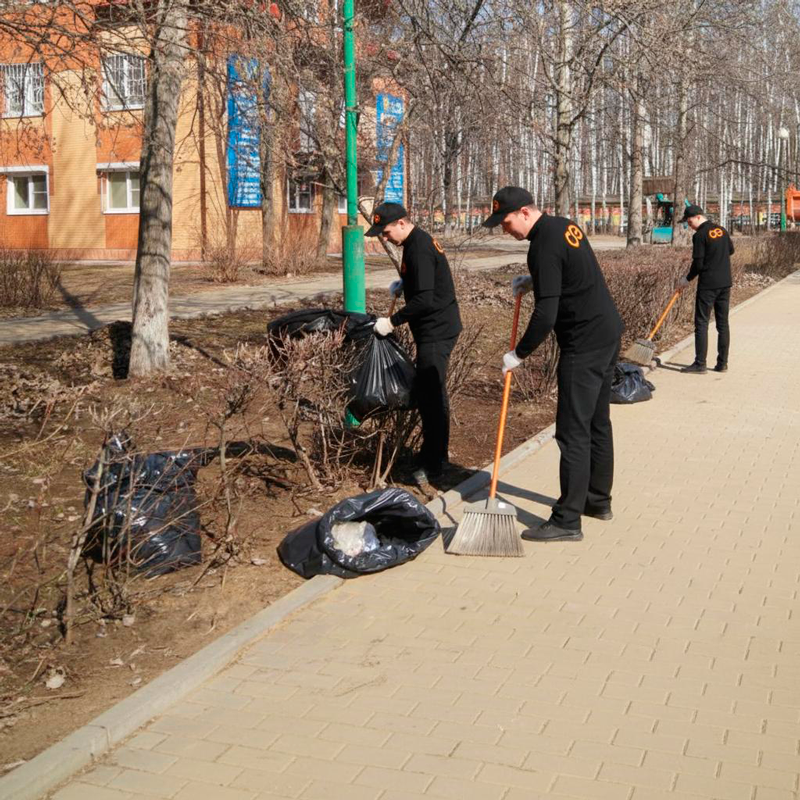 Уборка листьев в Касимове